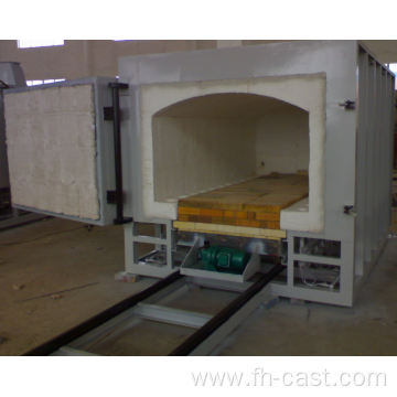 Trolley type gas fired roaster